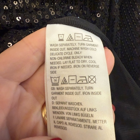 Belle by Kim Gravel Glam sequin tie knot blouse Neck 2X NWOT Whimsigoth Stevie - Picture 8 of 9